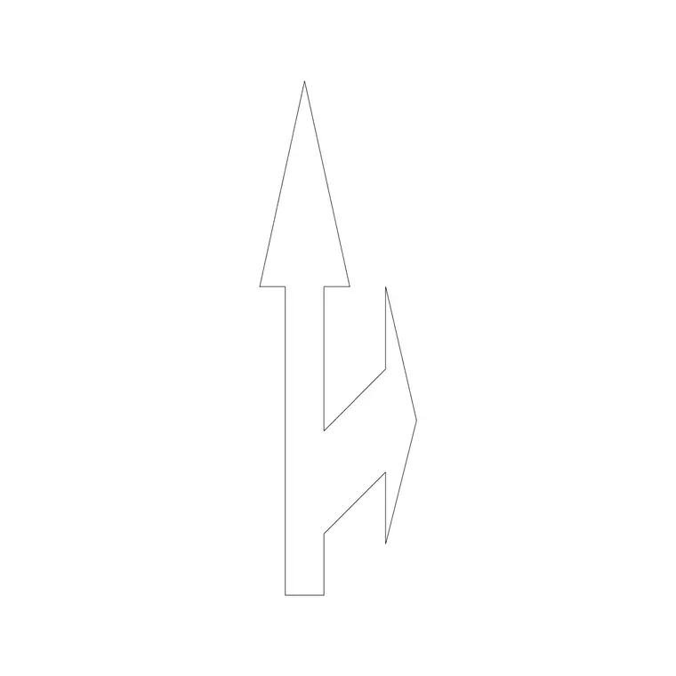 Arrow 3 DWG CAD block thumbnail — building symbols drawing