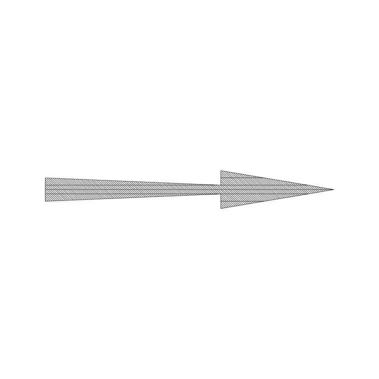 Arrow Right Type 2 DWG CAD block thumbnail — building symbols drawing
