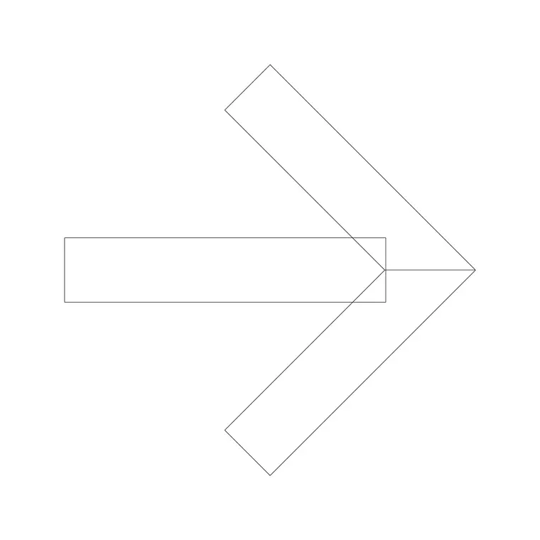 Arrow Right Type 3 DWG CAD block thumbnail — building symbols drawing