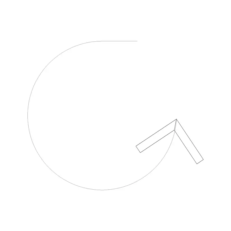 Arrow Right Type 6 DWG CAD block thumbnail — building symbols drawing