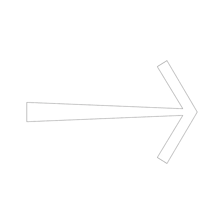 Arrow Right Type A DWG CAD block thumbnail — building symbols drawing
