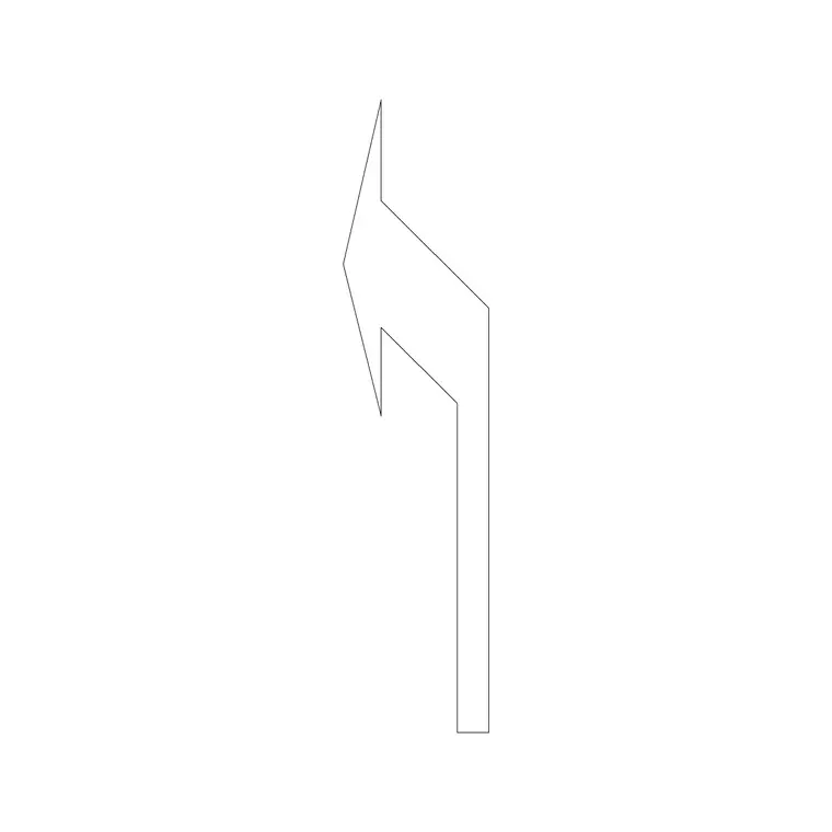 Arrow Right DWG CAD block thumbnail — building symbols drawing