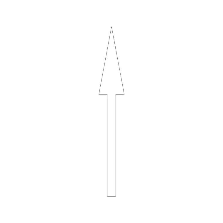Arrow Straight DWG CAD block thumbnail — building symbols drawing