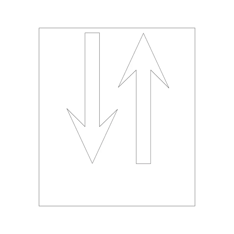 Arrow DWG CAD block thumbnail — building symbols drawing