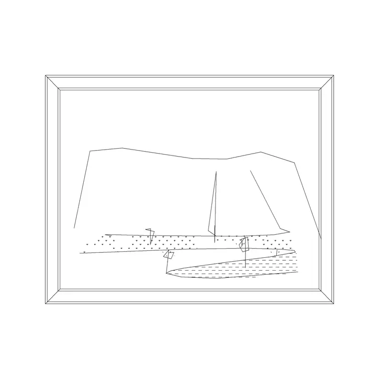 Artistic Frame 1 DWG CAD block thumbnail — accessories drawing