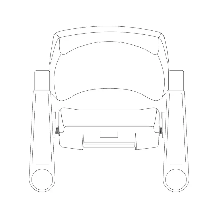 Audi Chair Plan Closed 2 DWG CAD block thumbnail — furniture drawing