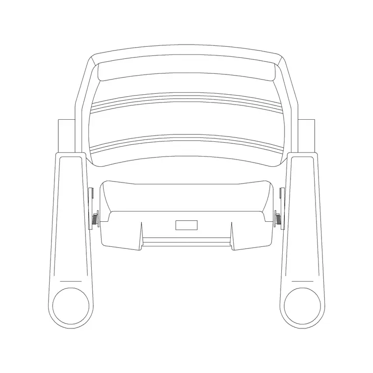 Audi Chair Plan Closed DWG CAD block thumbnail — furniture drawing
