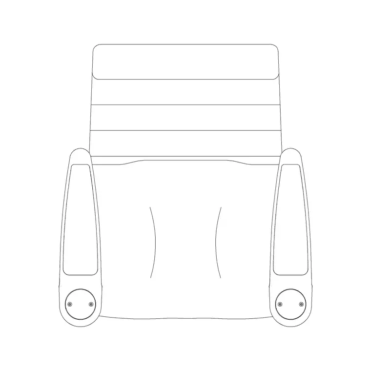 Audi Chair Plan DWG CAD block thumbnail — furniture drawing