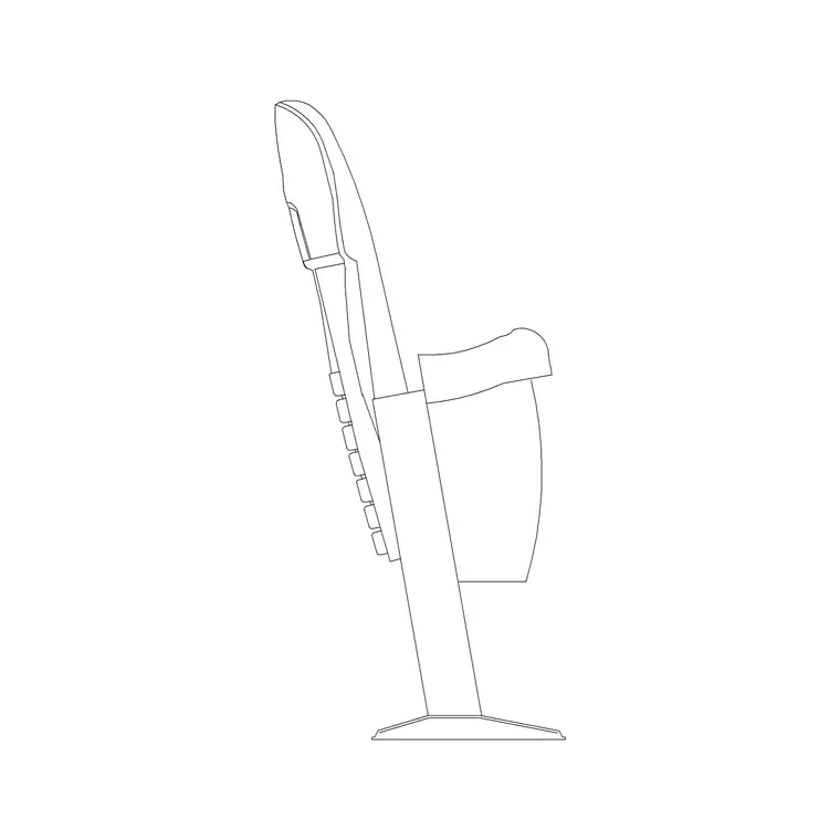 Audi Chair Side Ele Single Seater Closed DWG CAD block thumbnail — furniture drawing