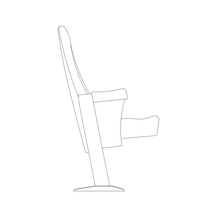 Audi Chair Side Ele Single Seater Open DWG CAD block thumbnail — furniture drawing