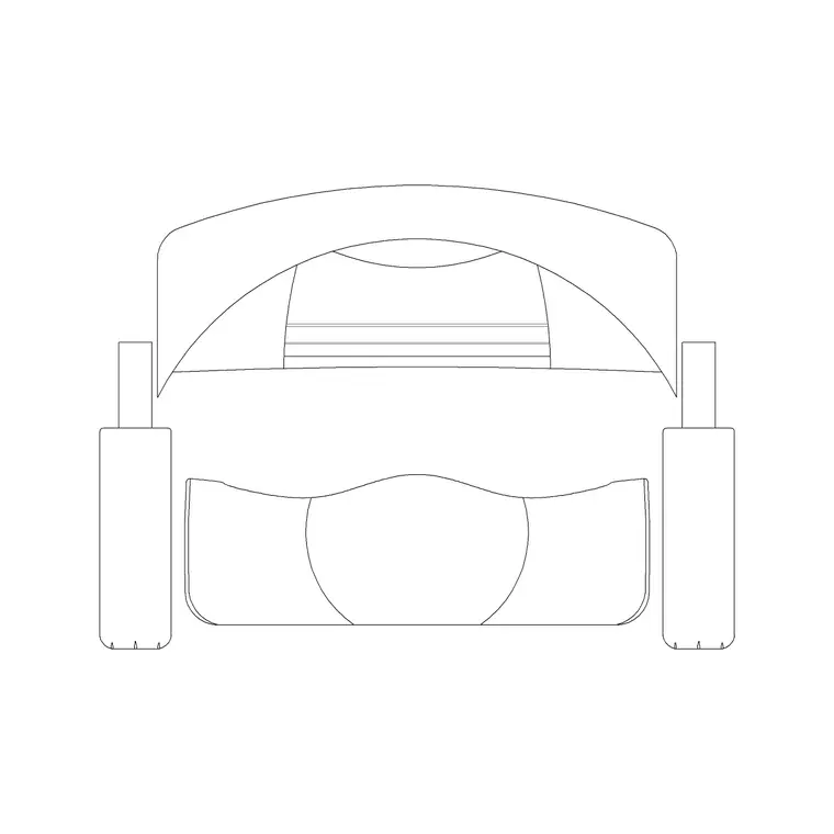 Audi Rec Chair Plan 2 DWG CAD block thumbnail — furniture drawing