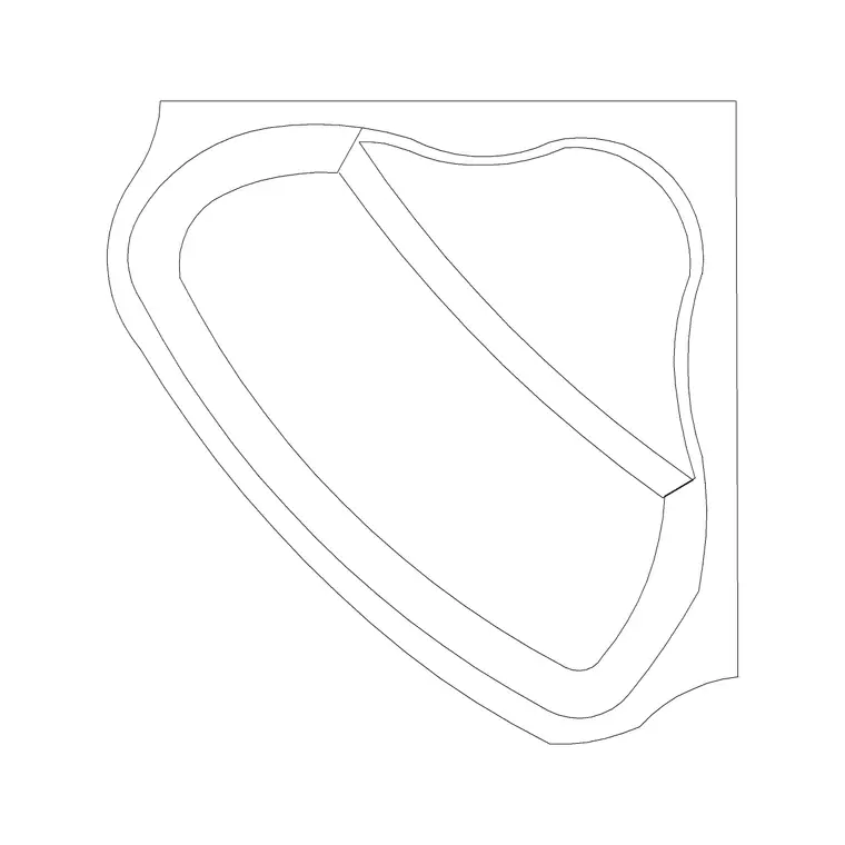 Bath Corner Wall Type A DWG CAD block thumbnail — bathroom drawing