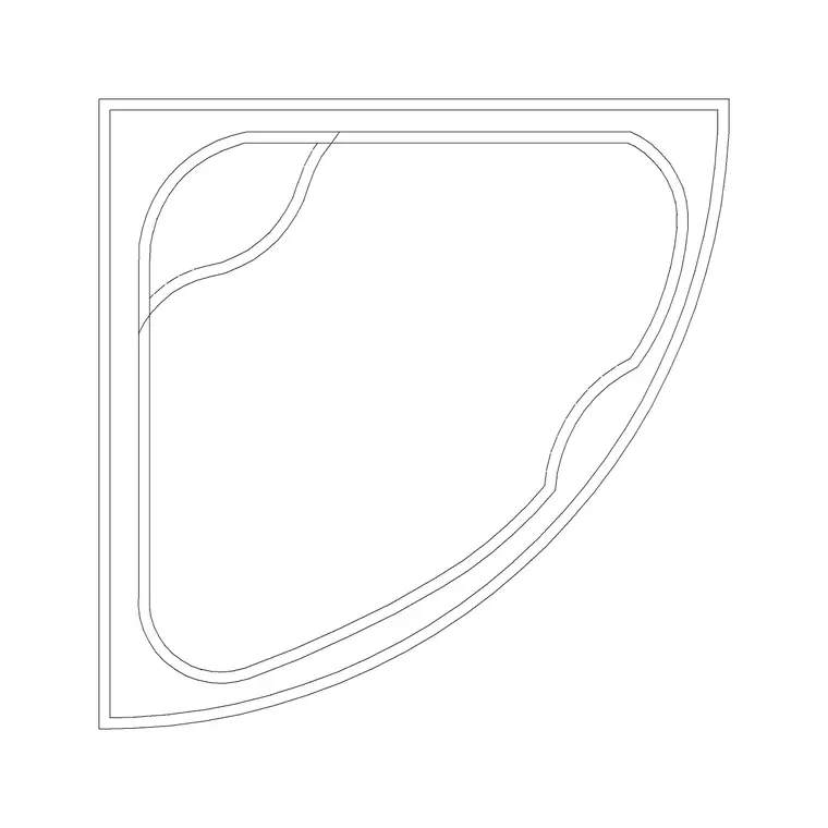 Bath Corner Wall DWG CAD block thumbnail — bathroom drawing