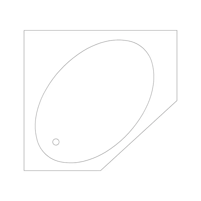 Bath Plan Oval Sharpe Edge DWG CAD block thumbnail — bathroom drawing