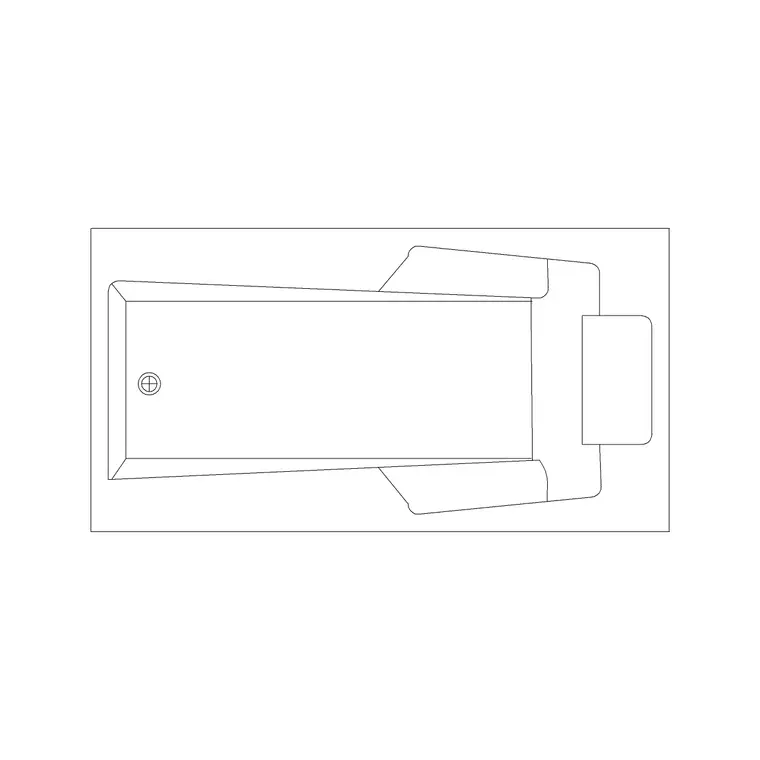 Bath Plan Rec Type A DWG CAD block thumbnail — bathroom drawing