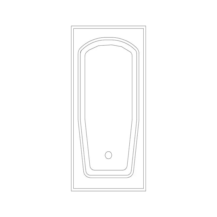 Bath Plan Rec Type B DWG CAD block thumbnail — bathroom drawing