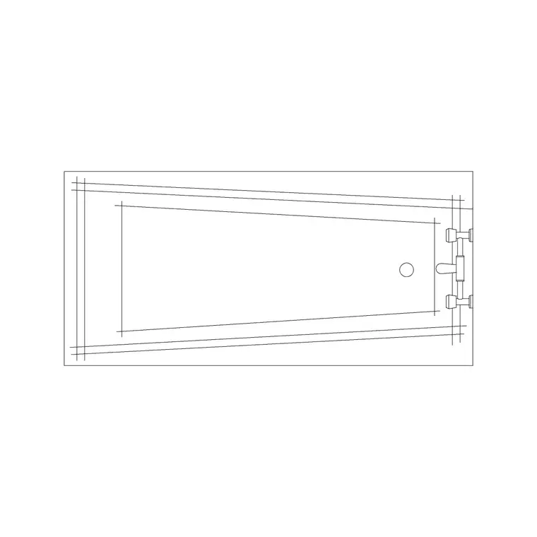 Bath Plan Rec With Faucet DWG CAD block thumbnail — bathroom drawing