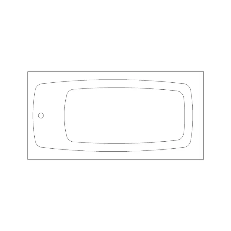 Bath Plan Rec CAD block DWG — plan view