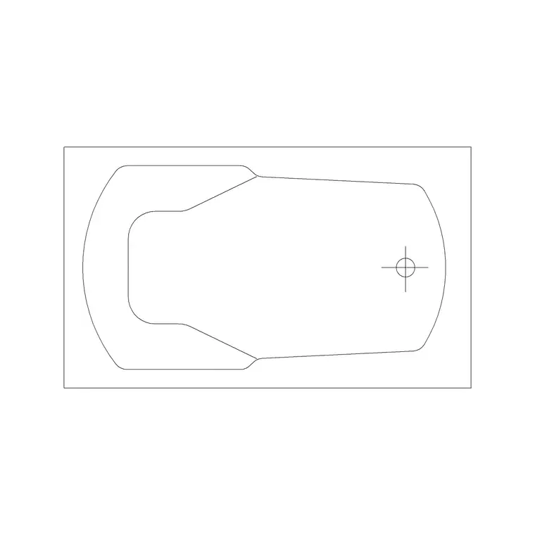 Bath Rec Type D DWG CAD block thumbnail — bathroom drawing