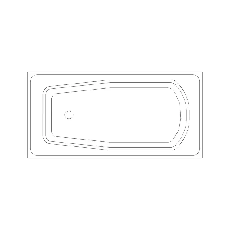 Bath Rec Type H DWG CAD block thumbnail — bathroom drawing