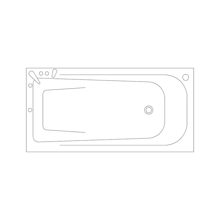 Bath Rec Type I DWG CAD block thumbnail — bathroom drawing