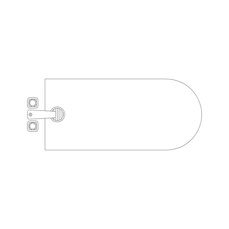 Bath Rec Type J DWG CAD block thumbnail — bathroom drawing