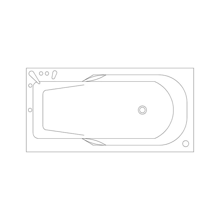 Bath Rec Type K DWG CAD block thumbnail — bathroom drawing