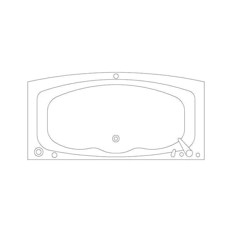 Bath Rec Type CAD block DWG — plan view