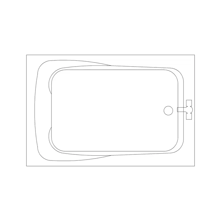Bath Rec CAD block DWG — plan view