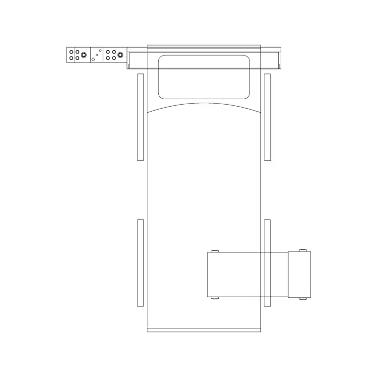 Bed With Bed Head Unit DWG CAD block thumbnail — medical drawing