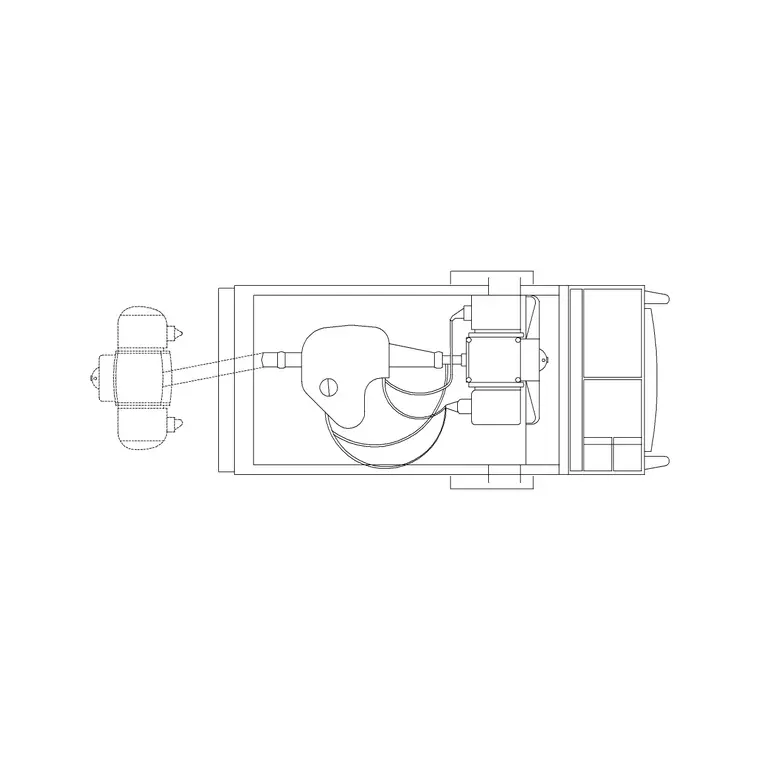 Bed With Machine DWG CAD block thumbnail — medical drawing