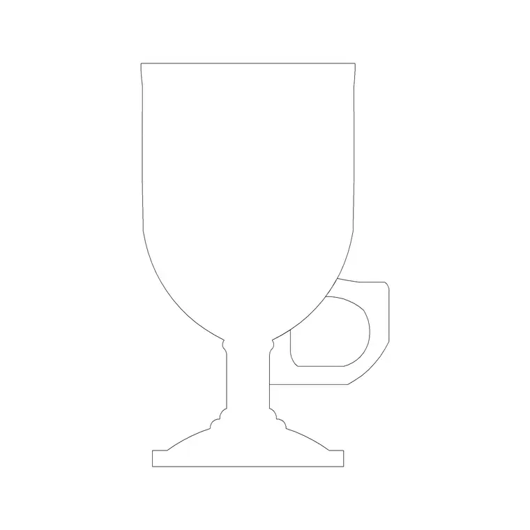 Big Cup 2 DWG CAD block thumbnail — accessories drawing