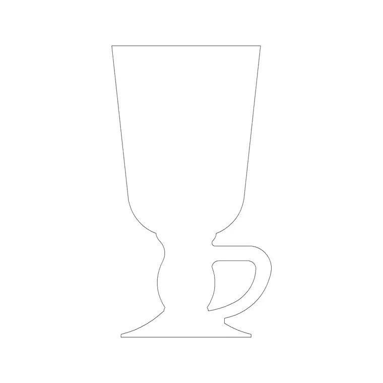 Big Cup DWG CAD block thumbnail — accessories drawing