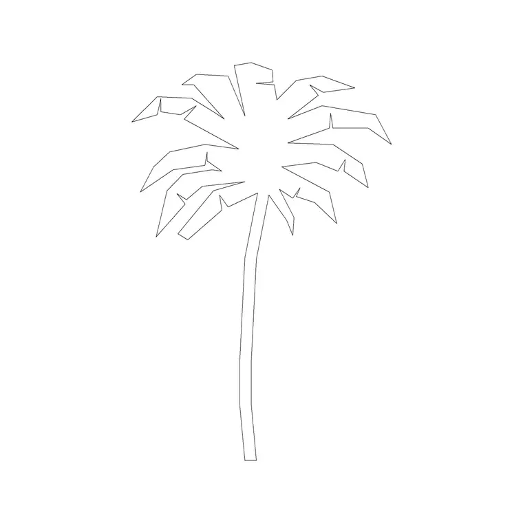 Big Tree Ele (10) DWG CAD block thumbnail — trees & plants drawing
