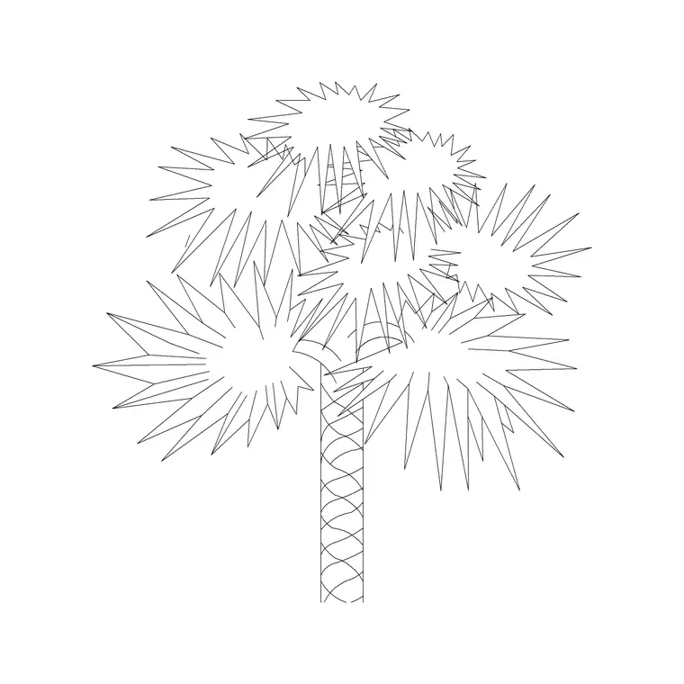 Big Tree Ele (12) DWG CAD block thumbnail — trees & plants drawing