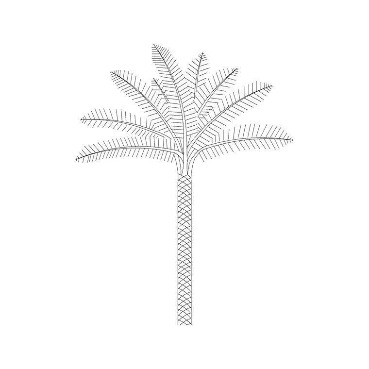 Big Tree Ele (2) DWG CAD block thumbnail — trees & plants drawing
