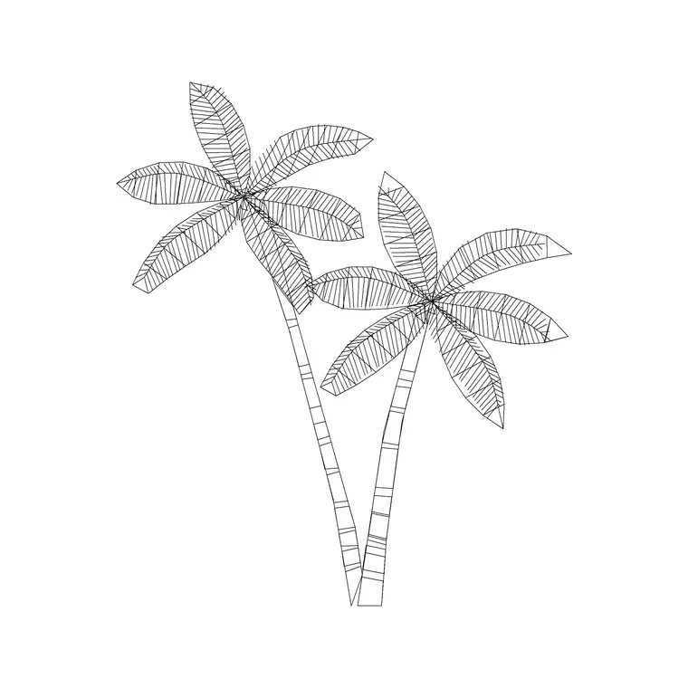 Big Tree Ele (6) DWG CAD block thumbnail — trees & plants drawing