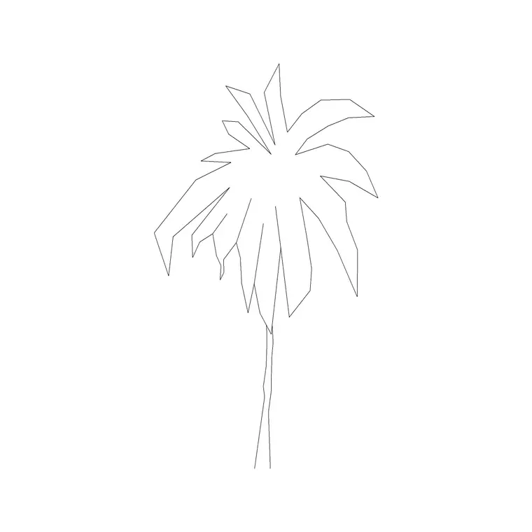 Big Tree Ele (9) DWG CAD block thumbnail — trees & plants drawing