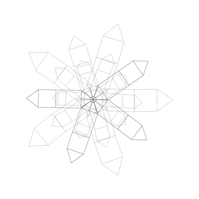 Big Tree Plan (6) DWG CAD block thumbnail — trees & plants drawing