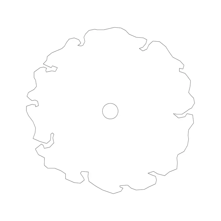 Big Tree Plan (7) DWG CAD block thumbnail — trees & plants drawing
