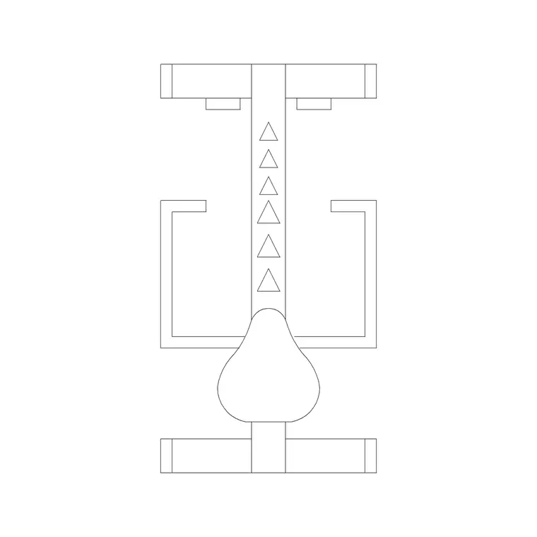 Bike Plan DWG CAD block thumbnail — fitness & sports drawing