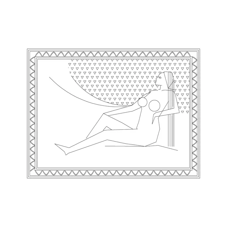 Bikni Model Frame CAD block DWG — plan and elevation view