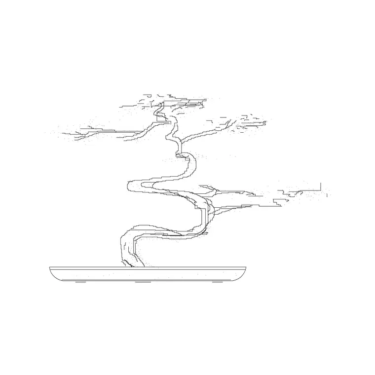 Bonsai Plants DWG CAD block thumbnail — accessories drawing