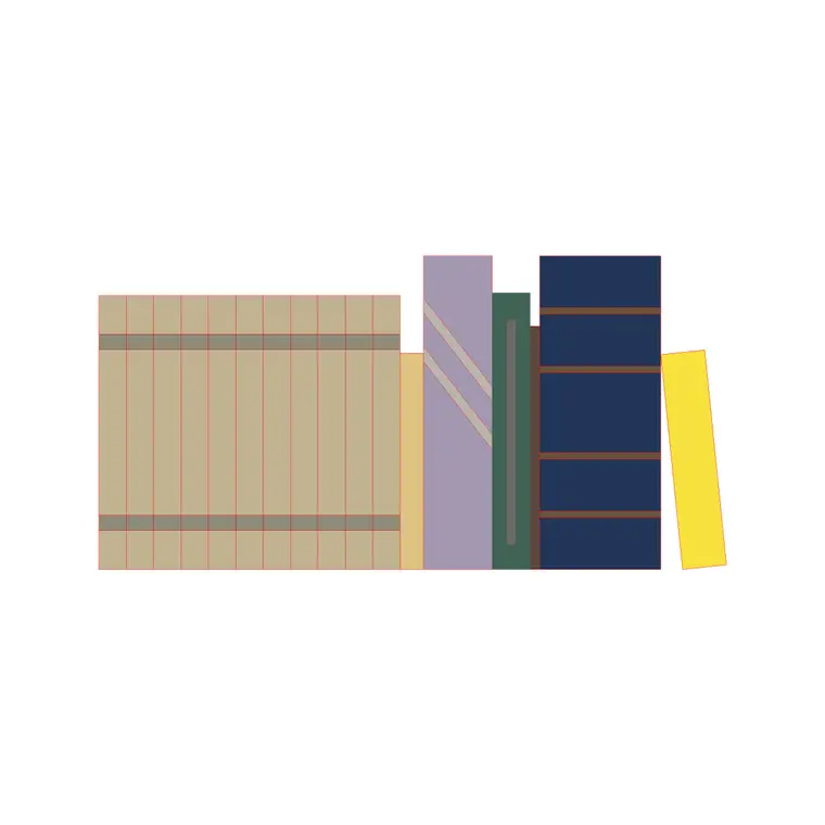 Books Standing Side 3 DWG CAD block thumbnail — other cad blocks drawing