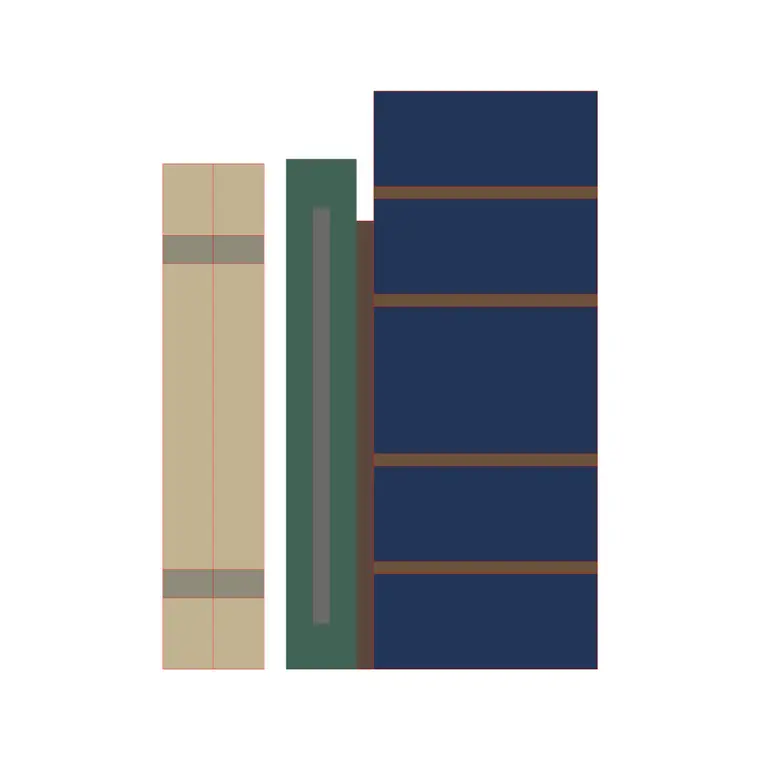 Books Standing Side DWG CAD block thumbnail — other cad blocks drawing