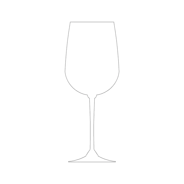 Bordeaux Glass A DWG CAD block thumbnail — accessories drawing