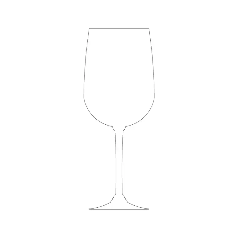 Bordeaux Glass B DWG CAD block thumbnail — accessories drawing