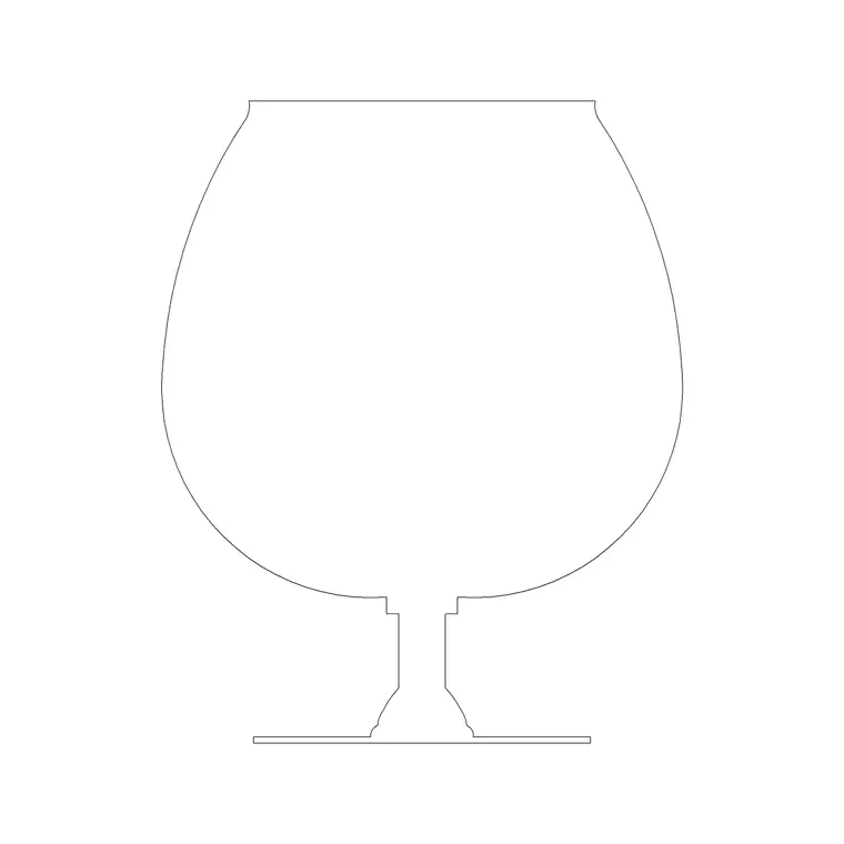 Burgundy Glass Type A DWG CAD block thumbnail — accessories drawing