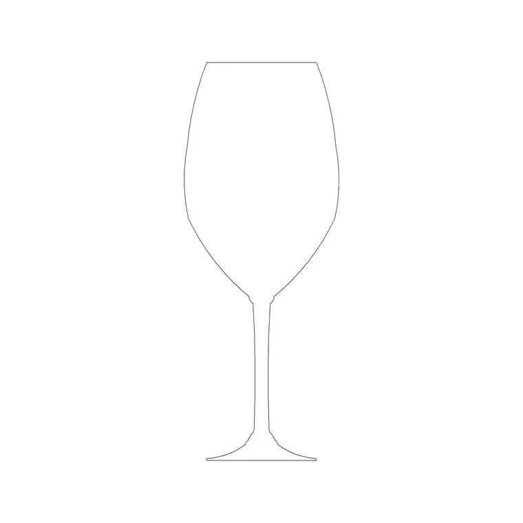 Burgundy Glass Type B DWG CAD block thumbnail — accessories drawing