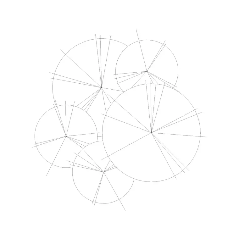 Bushes 2 DWG CAD block thumbnail — trees & plants drawing